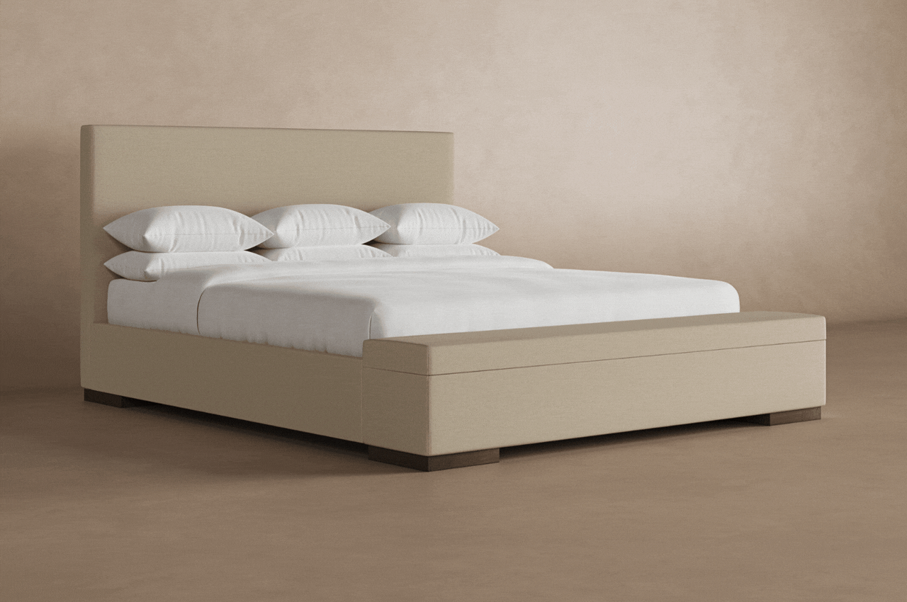 Haven Storage Bed in Buff
